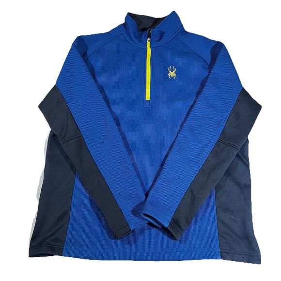Spyder Outbound 1/4 Zip Pullover Midweight Core Sweater Blue Men's Size XXL - Picture 1 of 10